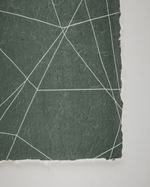 Durkan Абстрактная картина на переработанной бумаге зеленая 100 x 70 см