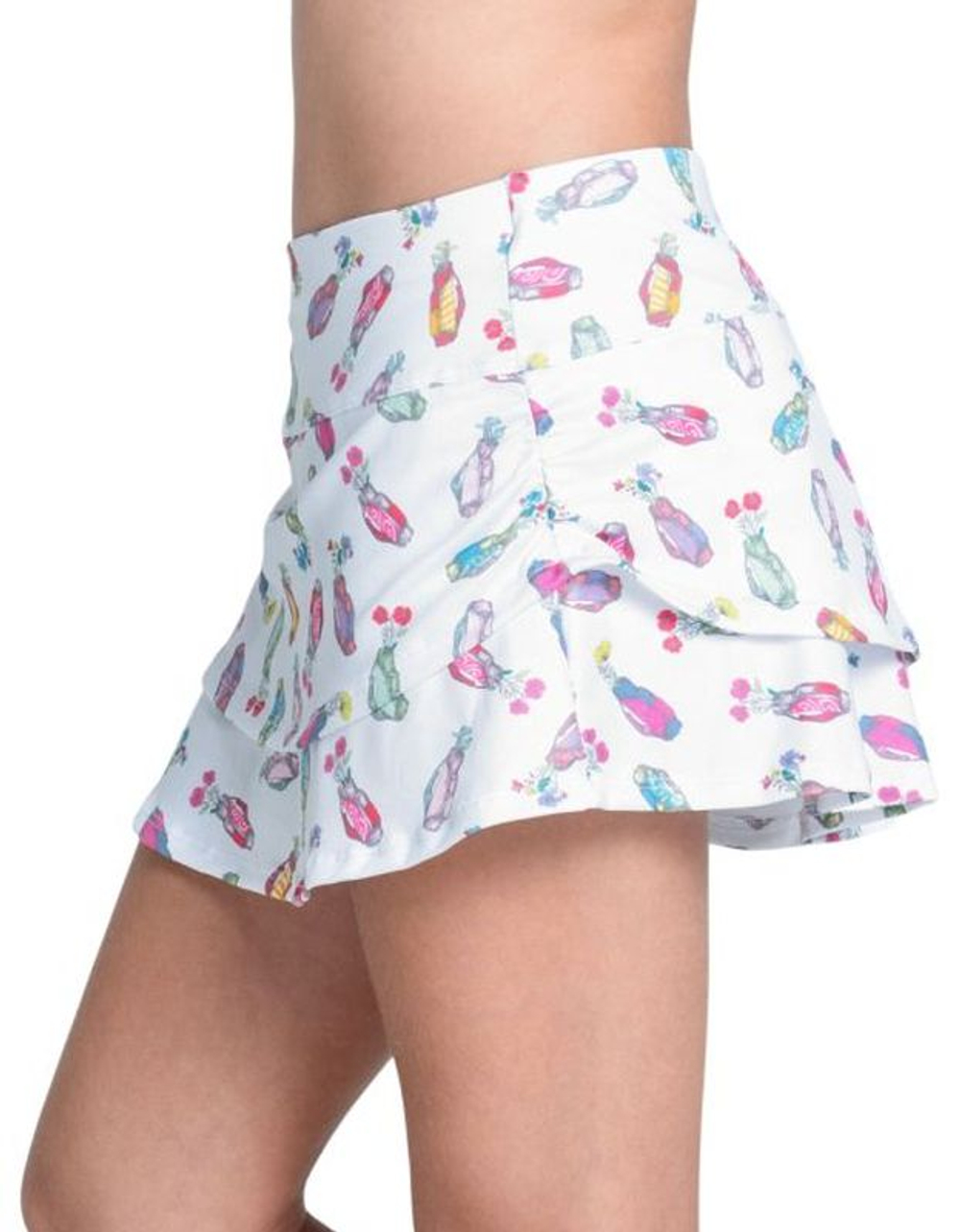 Детская теннисная юбка Lucky in Love Girls Let's Par With Back Pocket