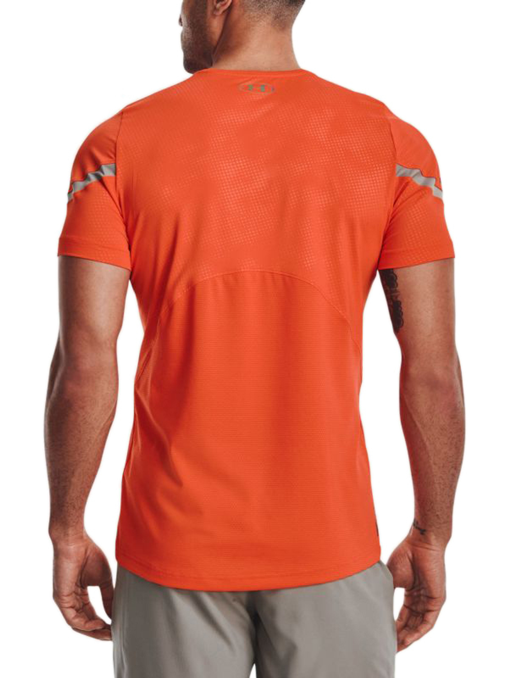 Теннисная футболка Under Armour Rush Emboss Short Sleeve - papaya/pewter