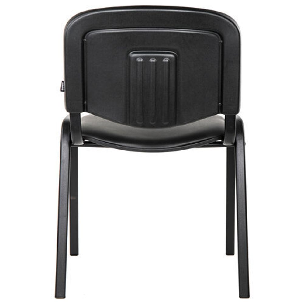 Стул для персонала и посетителей BRABIX "Iso CF-005", черный каркас, кожзам черный, 531977