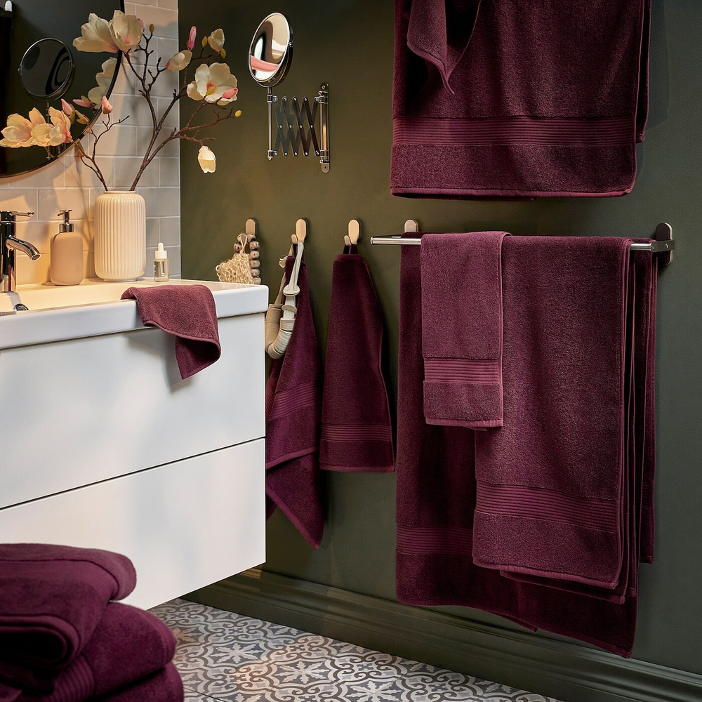 IKEA FREDRIKSJÖN  (ИКЕА ФРЕДРИКСЙÖН)  -  Полотенце для рук, темно-красное, 50x100 см