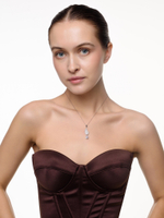 Колье "Wing Shine Crystal" Silver