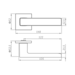 Ручка раздельная K.ARC.Q52.TERRA SSG-39 сатин.золото
