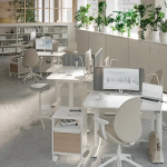 Офисный стул IKEA HATTEFJÄLL/HATTEFJALL, 68x68x114см, белый, ХАТТЕФЬЕЛЛЬ ИКЕА