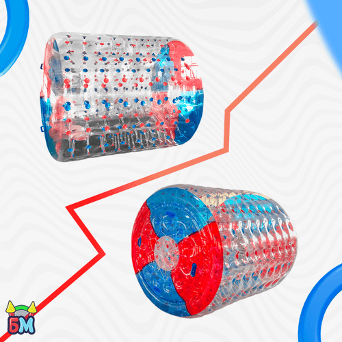 Аттракцион Водный роллер (Гидророллер) "Красно-синий" ПВХ, 2.4*2.2*2.2 м