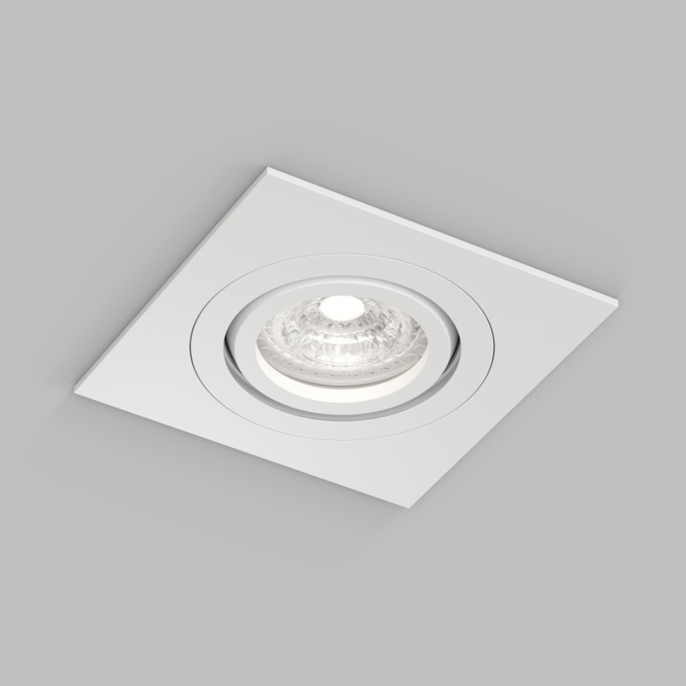 Встраиваемый влагозащищённый светильник HYDRO, IP44, до 15 Вт LED, GU10, алюминий, белый