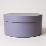 Плотная короткая круглая коробка(без ручек).Цвет: Светло серый.