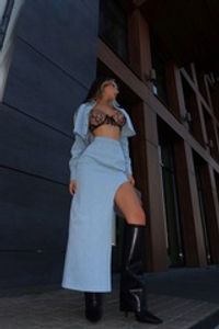 Юбка с разрезом Denim