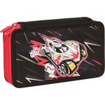 Пенал TIGER FAMILY с наполнением, 2 отделения, 23 предмета, "Fire Rider", 19х11х5 см, 270233