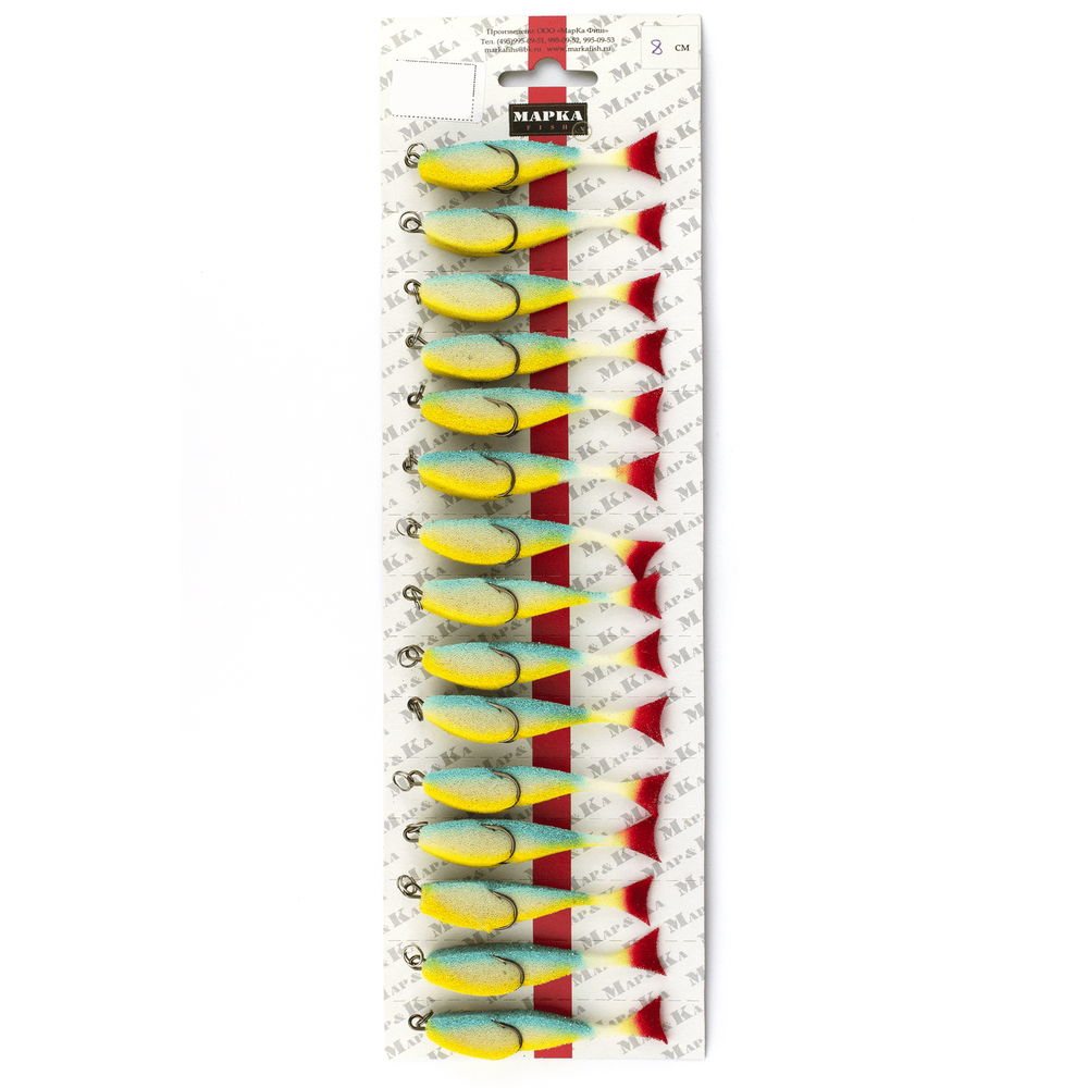 Поролоновая рыбка "Марка" мерцающая, 8см (15шт/уп)