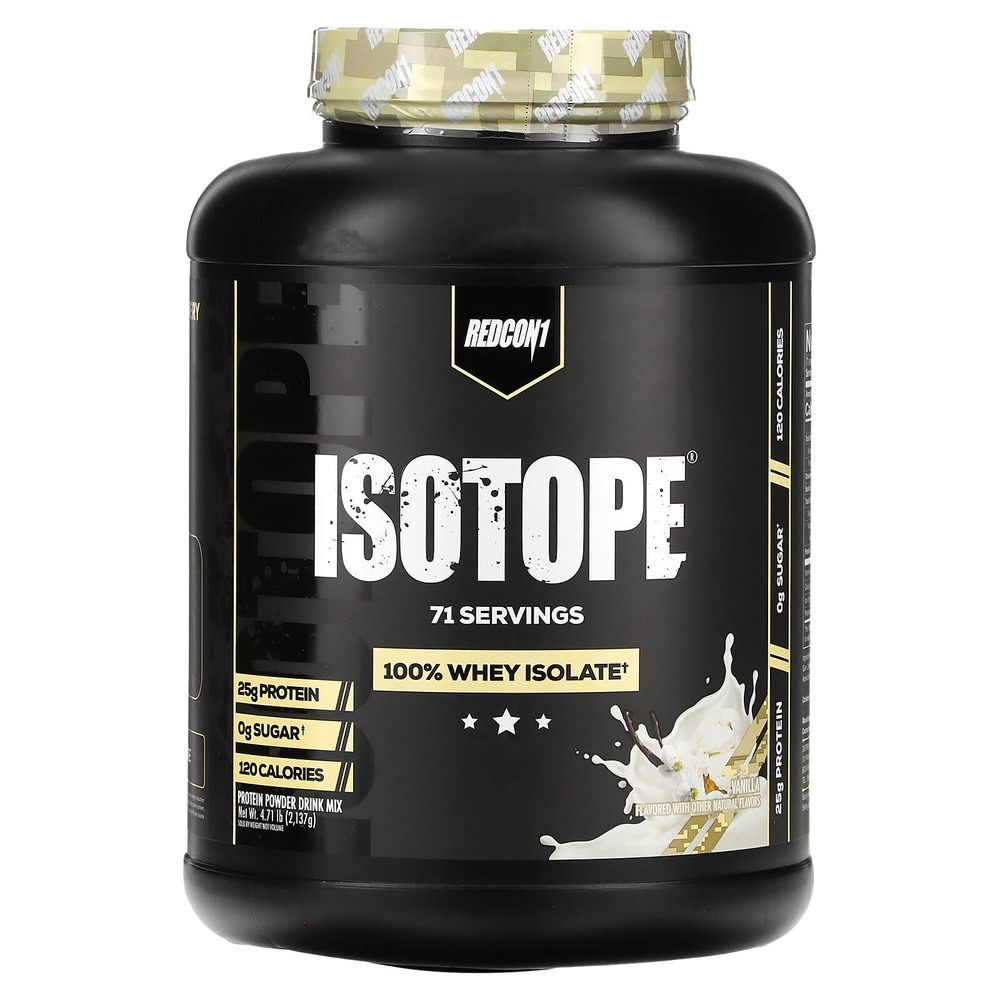 Redcon1, Isotope, 100% сывороточный изолят, со вкусом ванили, 2137 г (4,71 фунта)
