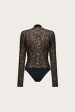 БОДИ ИЗ ЧЕРНОГО КРУЖЕВА С ПАЙЕТКАМИ