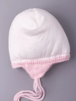 Шапка зимняя вязаная с помпоном для девочки