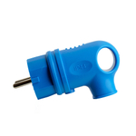 Вилка угловая с/з STEKKER, RPG16-21-442, каучук, 250В, 16A, IP44, синий 39254