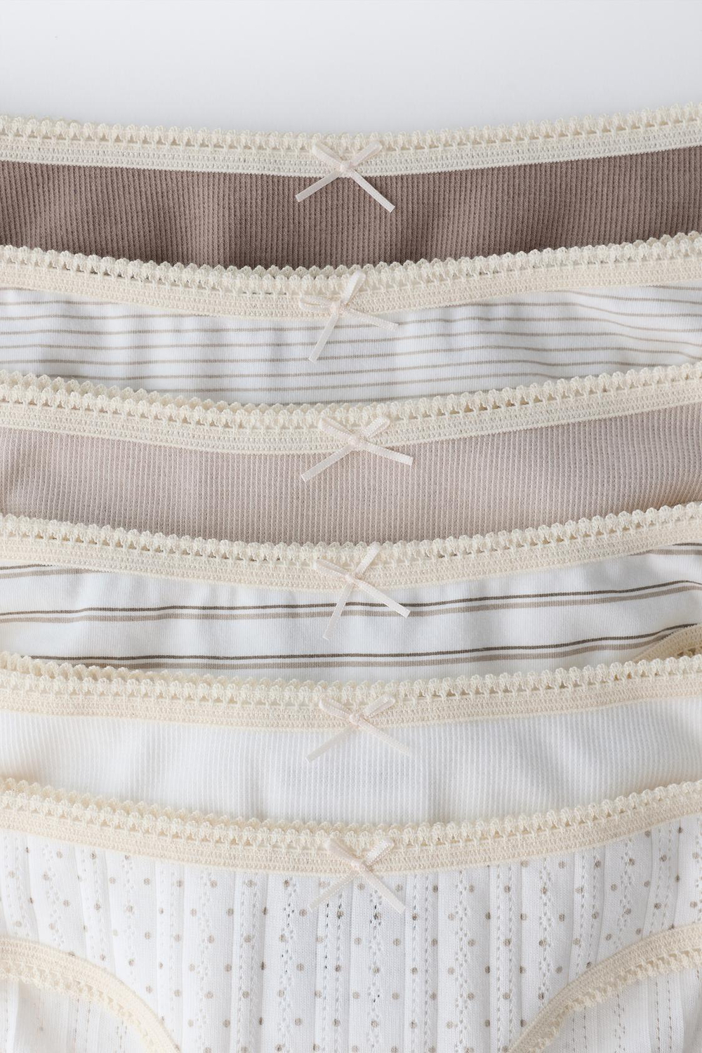 ZARA НАБОР ИЗ ШЕСТИ ТРУСОВ С ПРИНТОМ, РЫЖЕВАТО-КОРИЧНЕВЫЙ