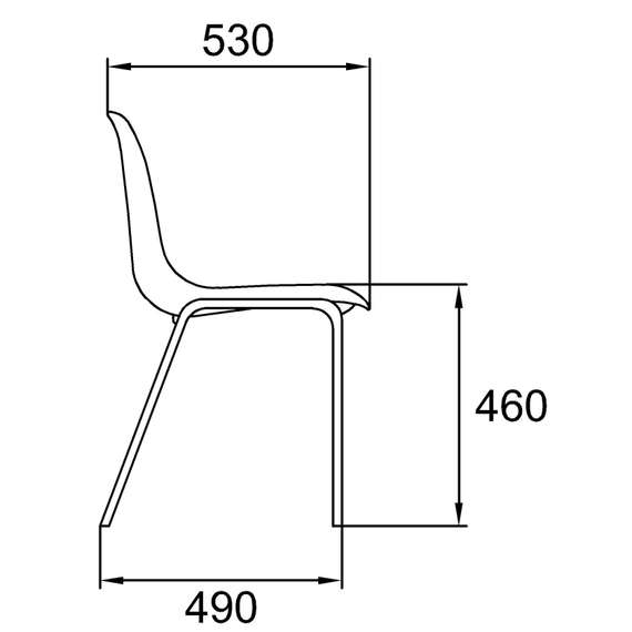 Стул Vicenza (на 4 ножках - Chrome)