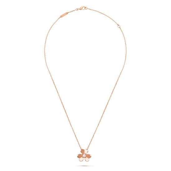 Подвеска Van Cleef & Arpels Frivole, small model в розовом золоте с бриллиантом