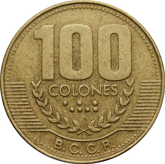 100 колонов 1999 Коста-Рика