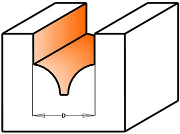 Фреза концевая  для гравирования и декорирования D=10,0 I=10,0 S=8,0 R=5,00 CMT 965.402.11