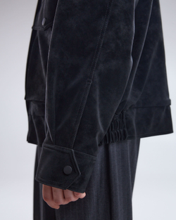 Куртка из искусственной замши с утеплителем черный