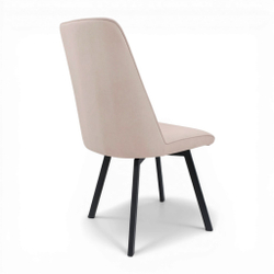 Стул поворотный "Софти 360" (арт. 325П), велюр Бренди В03 бежевый, ножки профильные черные