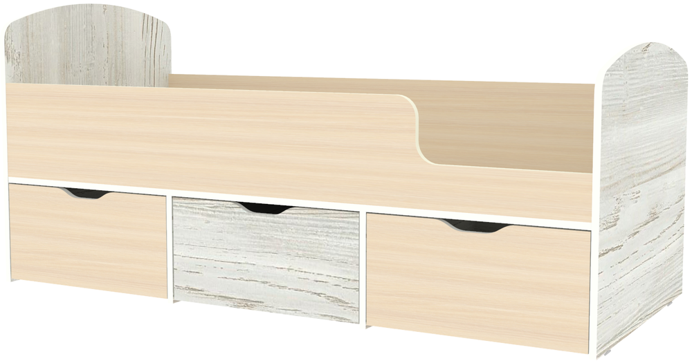 Кровать КарИВи Малыш Мини Винтерберг  Дуб Молочный