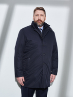 Классический утеплённый плащ с манишкой размера SIZE+