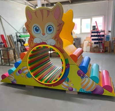 Веселое колесо "Пушок" (120х270х160 см) с механическим приводом