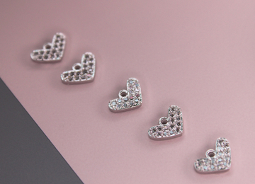 Подвеска стрелка фианиты 6х9 мм