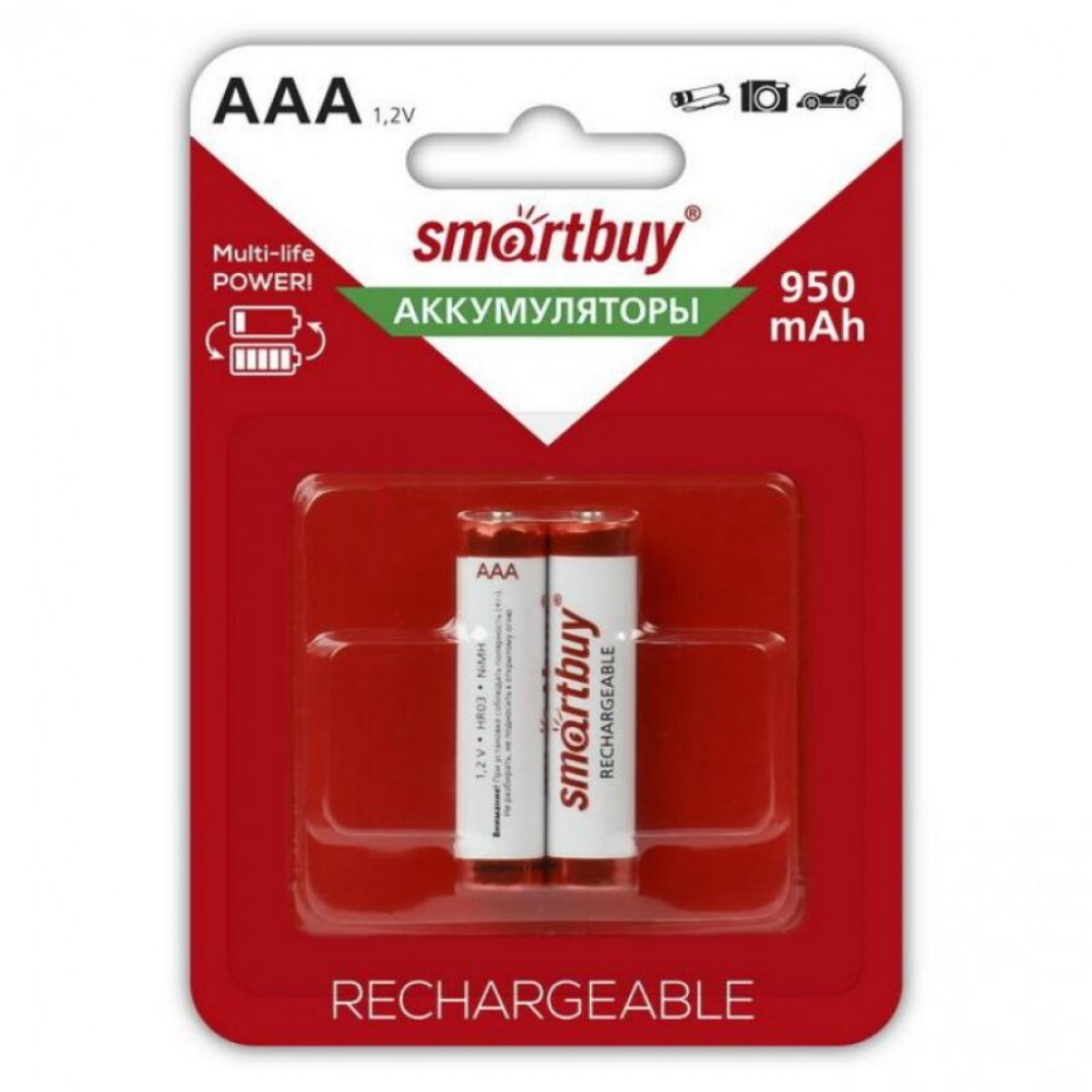 Аккумулятор AAA 950-мА·ч Smartbuy (Цена за блистер 2 штуки)