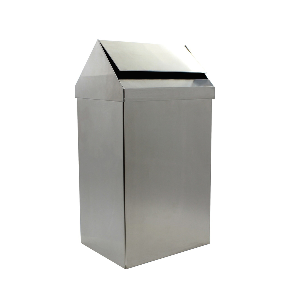 Контейнер для мусора с качающейся крышкой 40 л. нерж. сталь NOFER 14075.40.B глянцевый