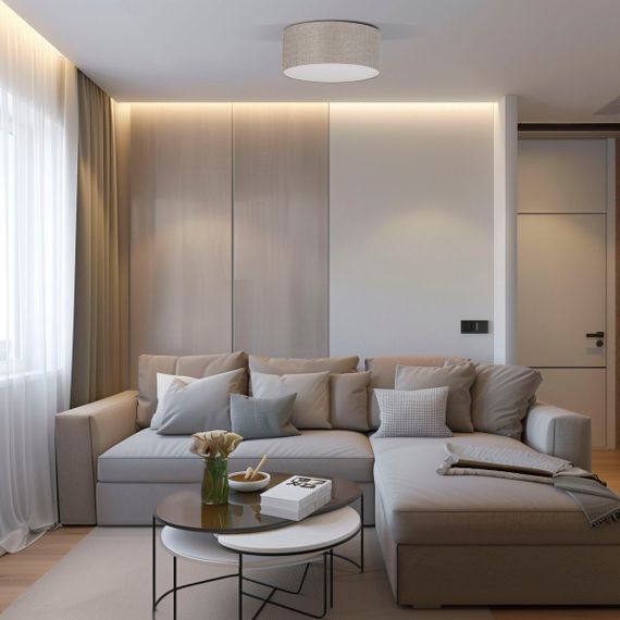 Потолочный светильник TK Lighting 5636 Rondo Linen