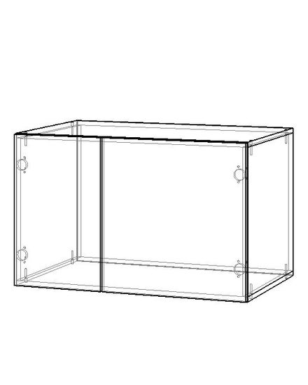 Шкаф-антресоль МИЯКО /800*500*521/ правый анкор светлый / вулканический серый