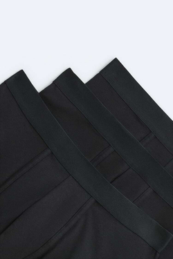 ZARA НАБОР ИЗ 3 БАЗОВЫХ ТРУСОВ-БОКСЕРОВ, ЧЕРНЫЙ