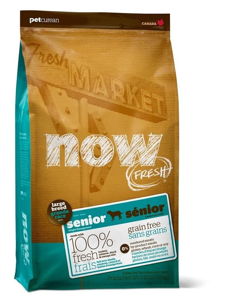 Now Fresh 2,72кг корм д/взр. собак кр. пород, беззерновой, с индейкой, уткой и овощами(контроль веса