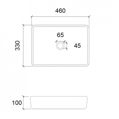 Раковина накладная стеклянная ABBER Glas AK2312 прозрачная