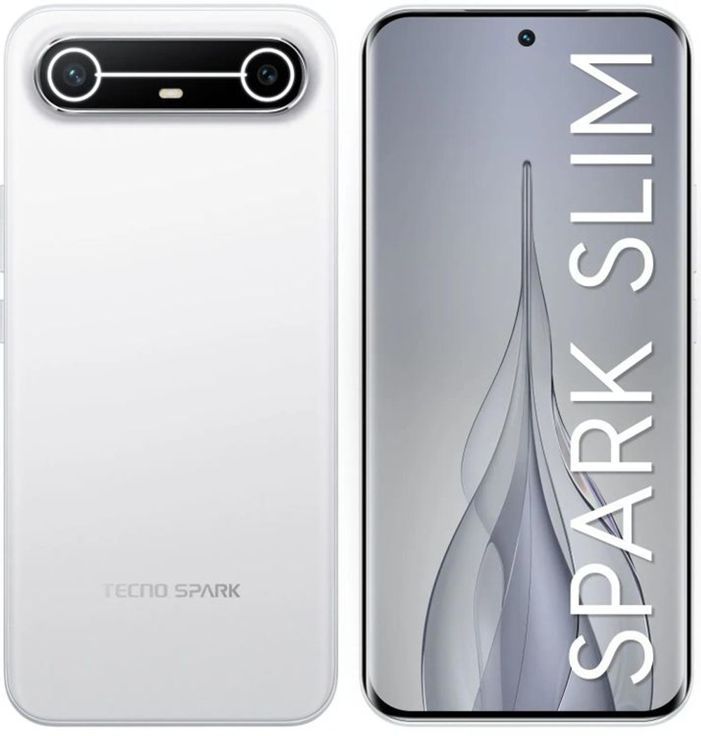 6.78" Смартфон TECNO Spark Slim 8/256Gb,  NFC,  AMOLED,  144Гц,  5160мAч,  белый