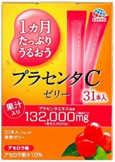 Earth Pharmaceutical Placenta C Jelly – плацентраное желе со вкусом ацеролы на 31 день