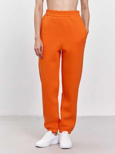 Брюки женские с начесом (оранжевый)