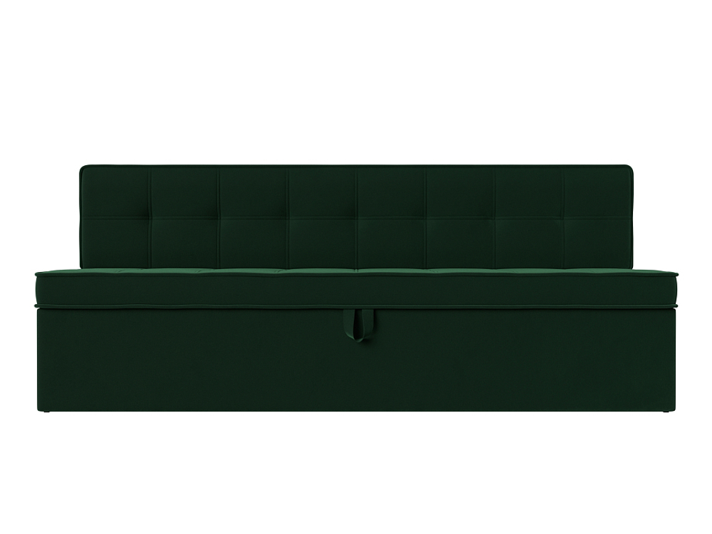Диван кухонный прямой Техас, Зеленый, Велюр, 113098