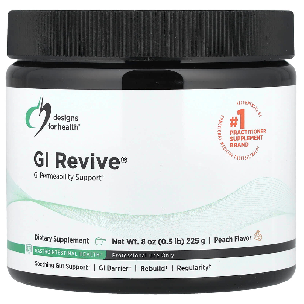 Designs For Health, GI Revive®, со вкусом персика, 225 г (8 унций)