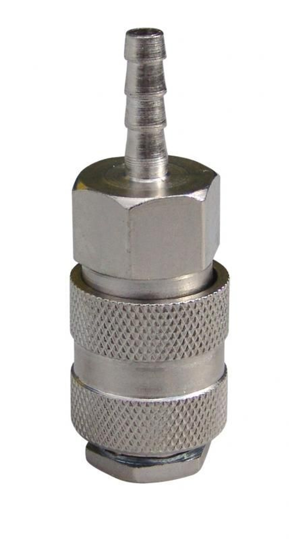 Разъем быстросъемный пневматический "мама" 6 мм под шланг + хомут, латунь ANDYCAR