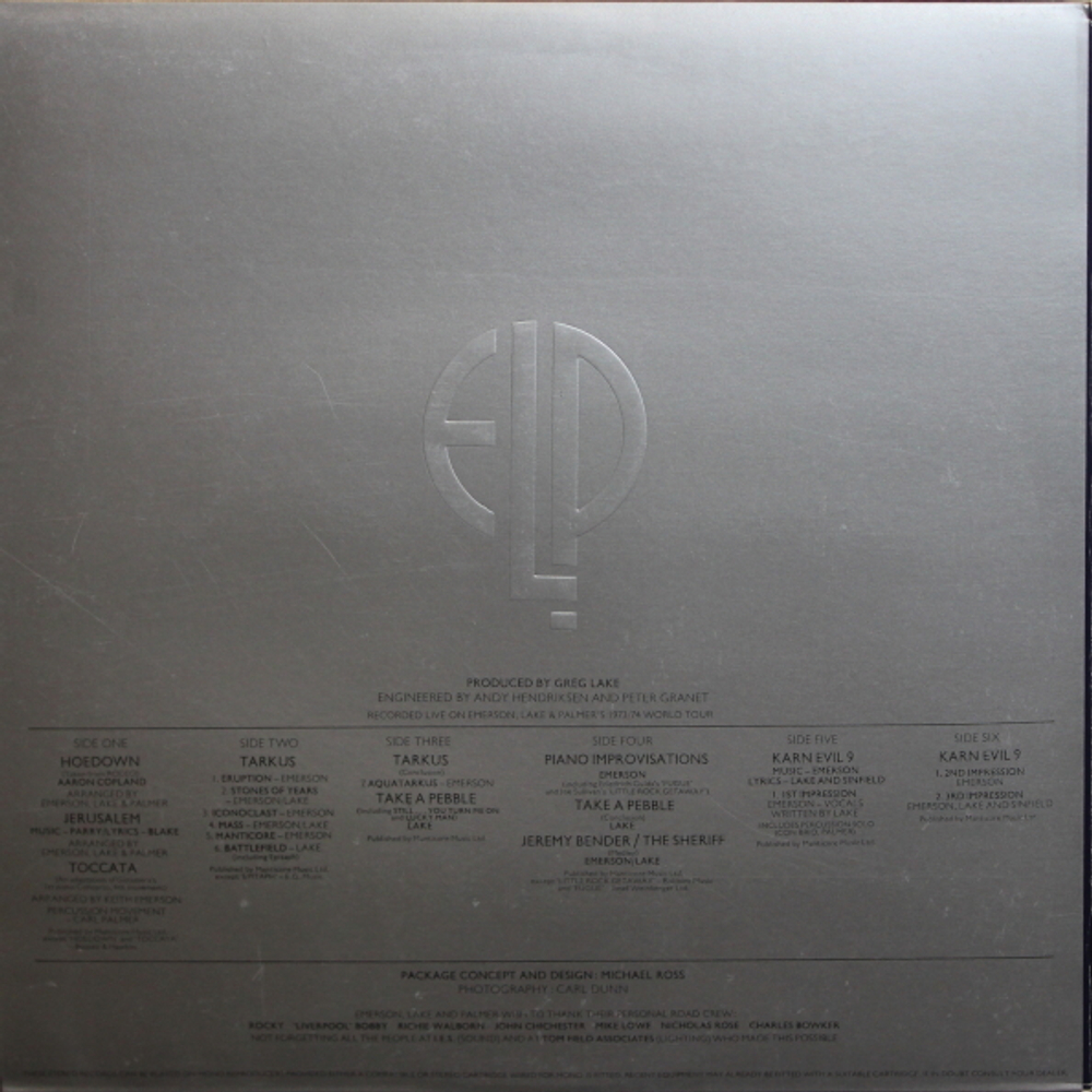 Emerson, Lake & Palmer / Welcome Back My Friends To The Show That Never Ends - Ladies And Gentlemen (3LP)