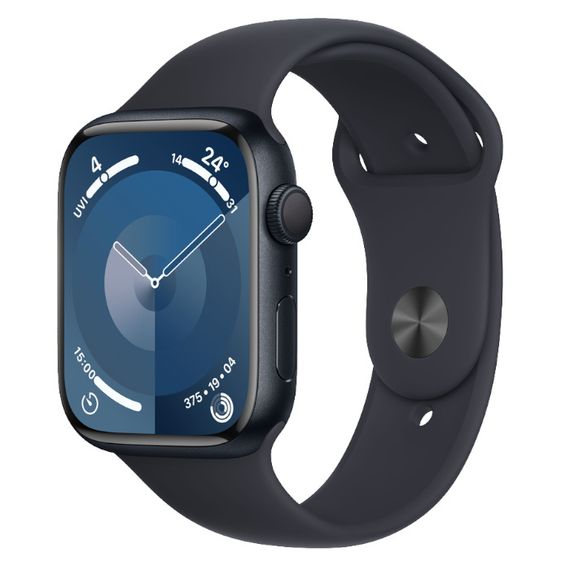 Часы Apple Watch Series 9 GPS 45mm Aluminum Case with Sport Band (Темная ночь) M/L