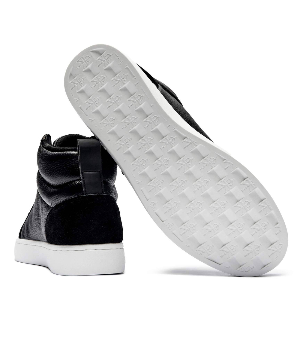 Кожаные кроссовки Calvin Klein Jeans - черный(YM0YM01156)