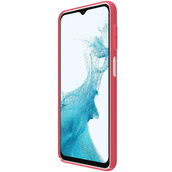 Тонкий жесткий чехол красного цвета от Nillkin для смартфона Samsung Galaxy A23 4G и 5G, серия Super Frosted Shield