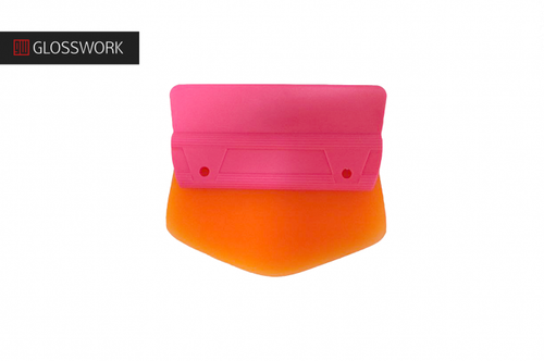 Glosswork Ракель со сменной вставкой Тефлон розовый трапеция Высота 8,5 ширина основания 10