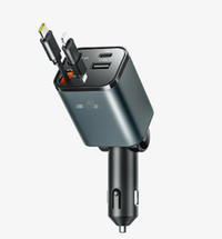 Автомобильное зарядное устройство 100W TypeC + Lightning (Super Fast charge) 4in1 2.4A+3A