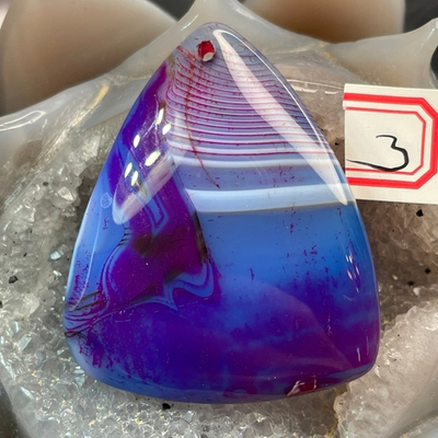 37530 Агат цветной тон. Кулон 50-55м