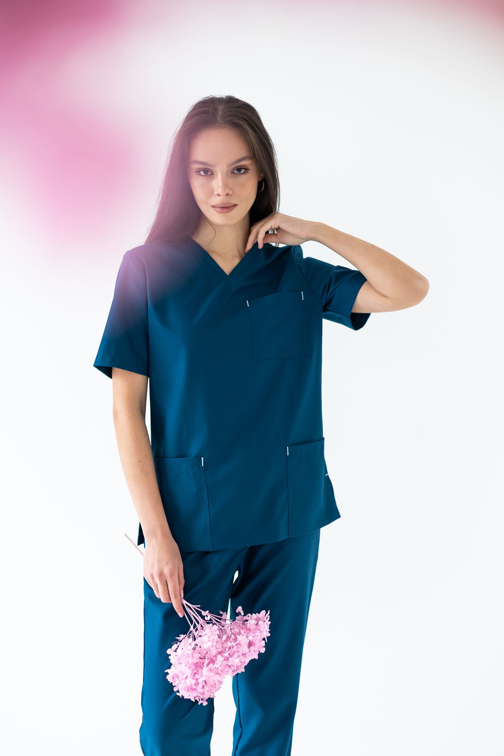 Блуза женская м640 toray стретч opal blue